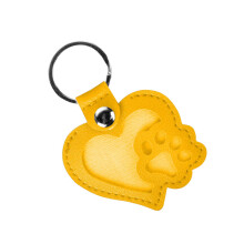 Memorial Paws PU Pet Hair Catcher Keychain Portable-Yellow