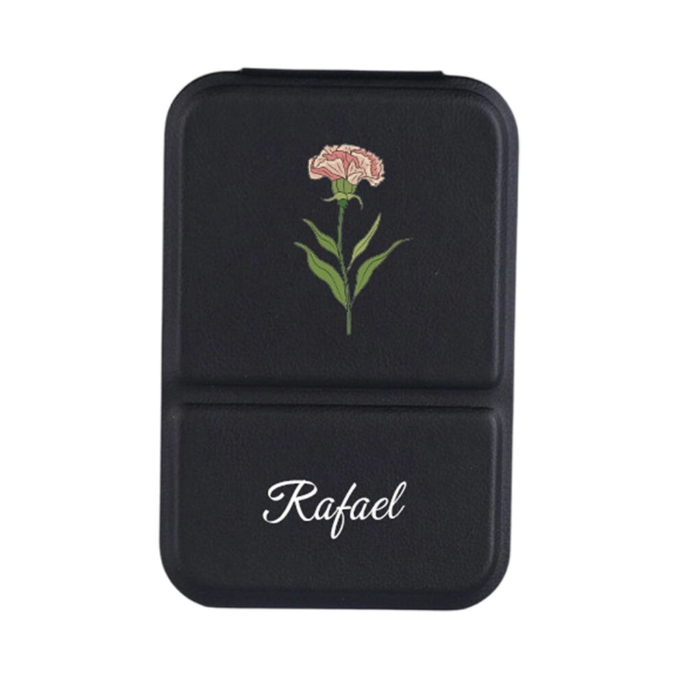 Black Foldable Travel Makeup Mirror With Adjustable Stand For