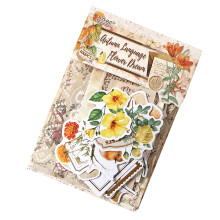Retro Styles Florals Adhesive Sticker For Craft-Yellow