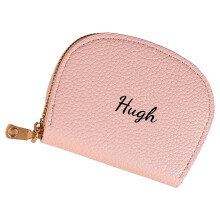 Multifunctional PU Card Case Accordion Fold Shell Pattern-Pink