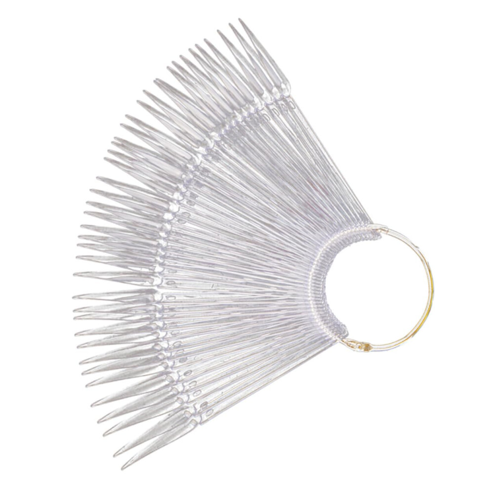 50pcs FanShaped Nail Display Tips Acrylic Color Palette for Easy Swatching and Practice