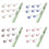 Pack of 9 Damage Release Bed Sheet Clips Double-rice white 2