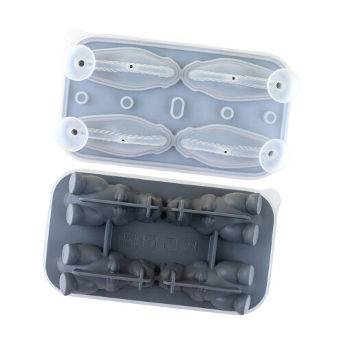 Silicone Dinosaurs Ice Tray With Easy Releases Design For-Gray