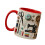 Artistic Sewing Inspired Ceramic Cup Ideal For Hot Drink-Red 1