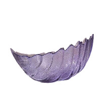 Elegante gevederde glazen fruitschaal-Transparant groot