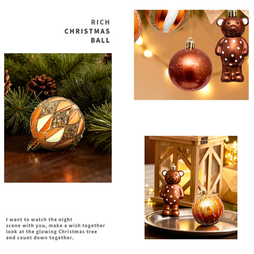 Unbreakable Christmas Tree Hanging Decorations-Red Green White 2