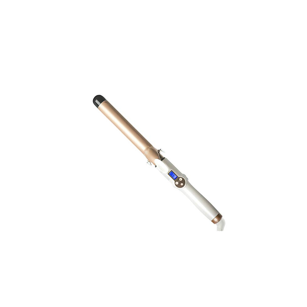 Professional Ceramic Curling Iron with LCD Display, Fast HeatUp Ergonomic Wand for Silky Shine Curls