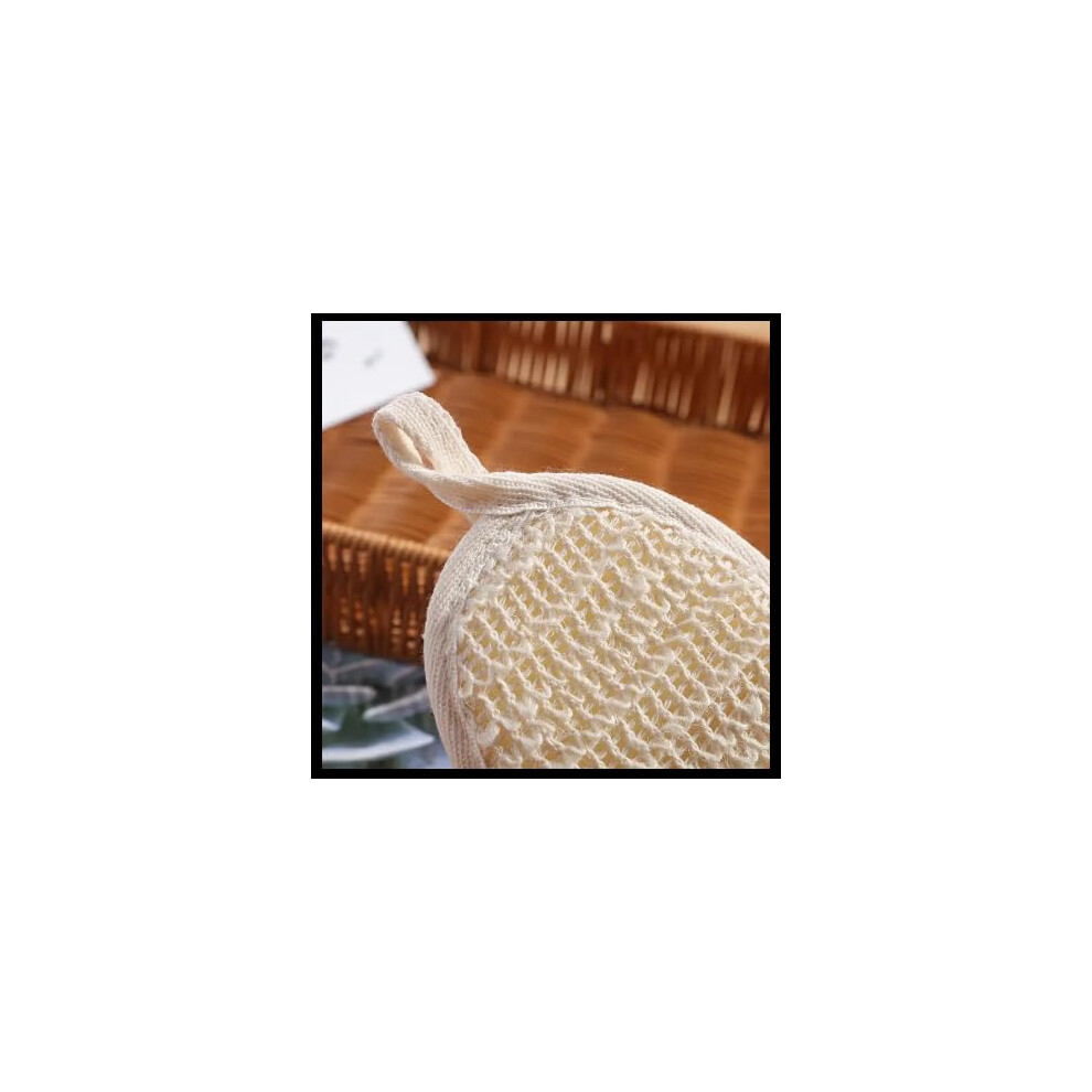 Exfoliating Bath Sponge with Natural Sisal and Cotton, Gentle Skin Scrubber, Quick Dry Design