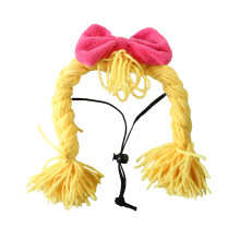 Fashion Pet Headpiece Eye-catching Look Wigs for-Yellow