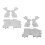 2PCS bloemtextuur konijntjes siliconen mallen creatie 1