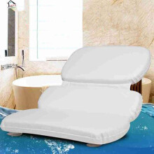 Bath Pillow with Waterproof PU Surface and Non Slip Suction Cups for Neck and Back Support