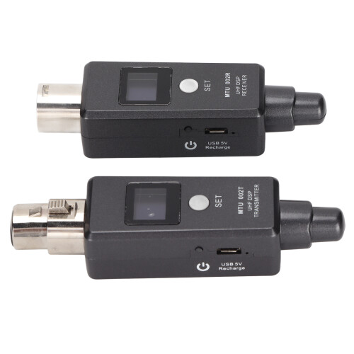 Wireless Microphone Adapter with 90ft Range, 680mAh Batteries