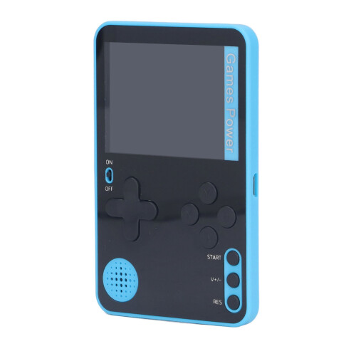 Blue Handheld Game Console 2.4" Screen, 1020mAh, Portable 10x6cm