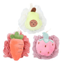 3pcs Soft Bath Sponge Set for Body Wash, Gentle Exfoliating Loofah Shower Scrubber, Cute Design