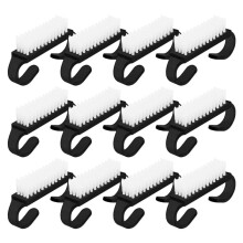Nail Cleaning Brush Set 12Pcs with Handle for Manicure, Durable Nylon Bristles, Comfortable Grip
