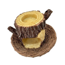 Natural Tree Stump Bird Feeder Resin Nest Feeding Station For