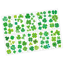 Autocollant de conception de trèfle à quatre feuilles, 10-1