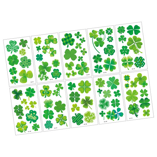 Autocollant de conception de trèfle à quatre feuilles, 10-1