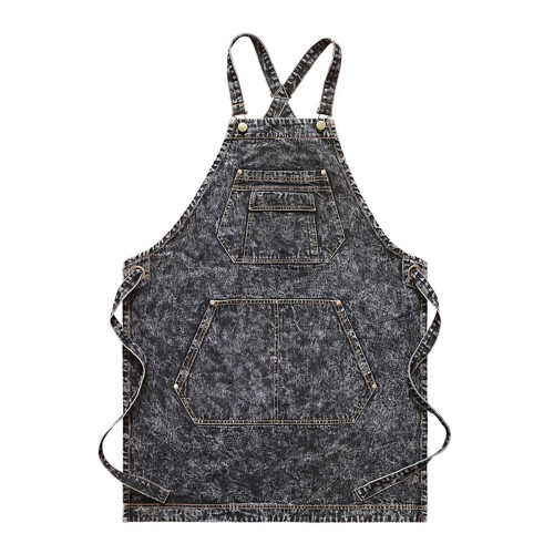 Durable Denims Fabric Adjustable Gardening Apron for-Black