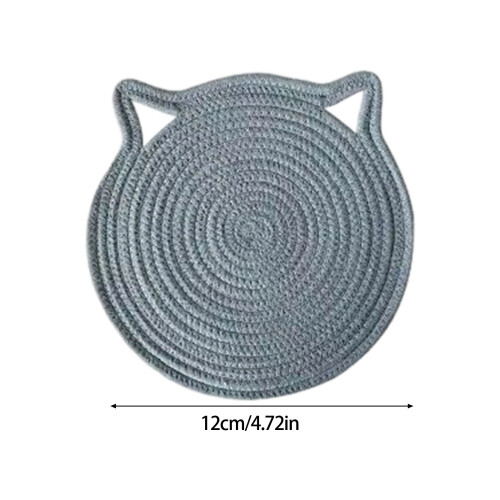Pack of 6 Table Pad With Cats Ear Design Kitchen-Light Grey 2