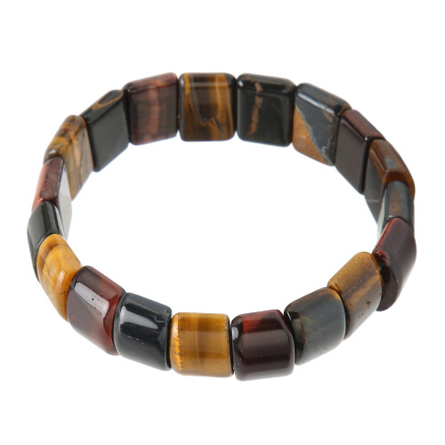 Tigerauge-Armband quadratisch flexibel Geschenk 1
