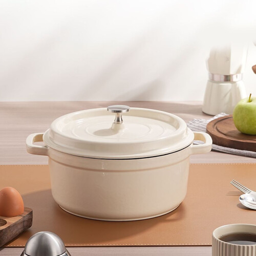 Four hollandais émaillé avec couvercle pour la cuisson, le-26 1
