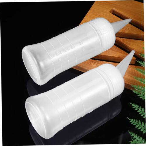 5pcs White Plastic Squeeze Bottles 120ml Refillable Hair Dye Applicator with Leakproof Precise Control 1