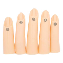 Realistic Silicone Nail Practice Hand with Reusable Training Fingers for Acrylic and Gel Nails