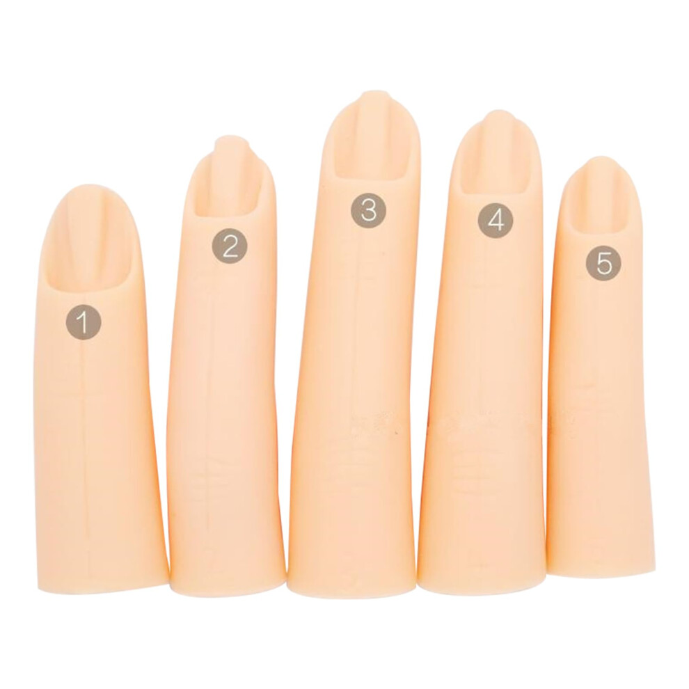 Realistic Silicone Nail Practice Hand with Reusable Training Fingers for Acrylic and Gel Nails