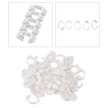 50Pcs Plastic Poultry Leg Bands Numbered for Chickens Ducks Geese White