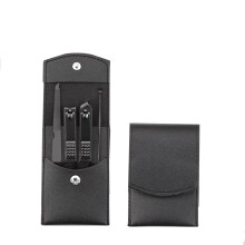 Manicure Set 4 7 10 12 16 18 24 Pcs Stainless Steel Nail Clipper Kit with Leather Case Gift for Men and Women