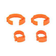 50 Stück Kunststoff-Hunderinge für Hühner, Enten, Tauben, Gänse, Orange