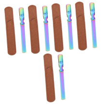 5pcs Professional Manicure Nail File Set, Durable Stainless Steel Metal Core Files for Natural and Artificial Nails