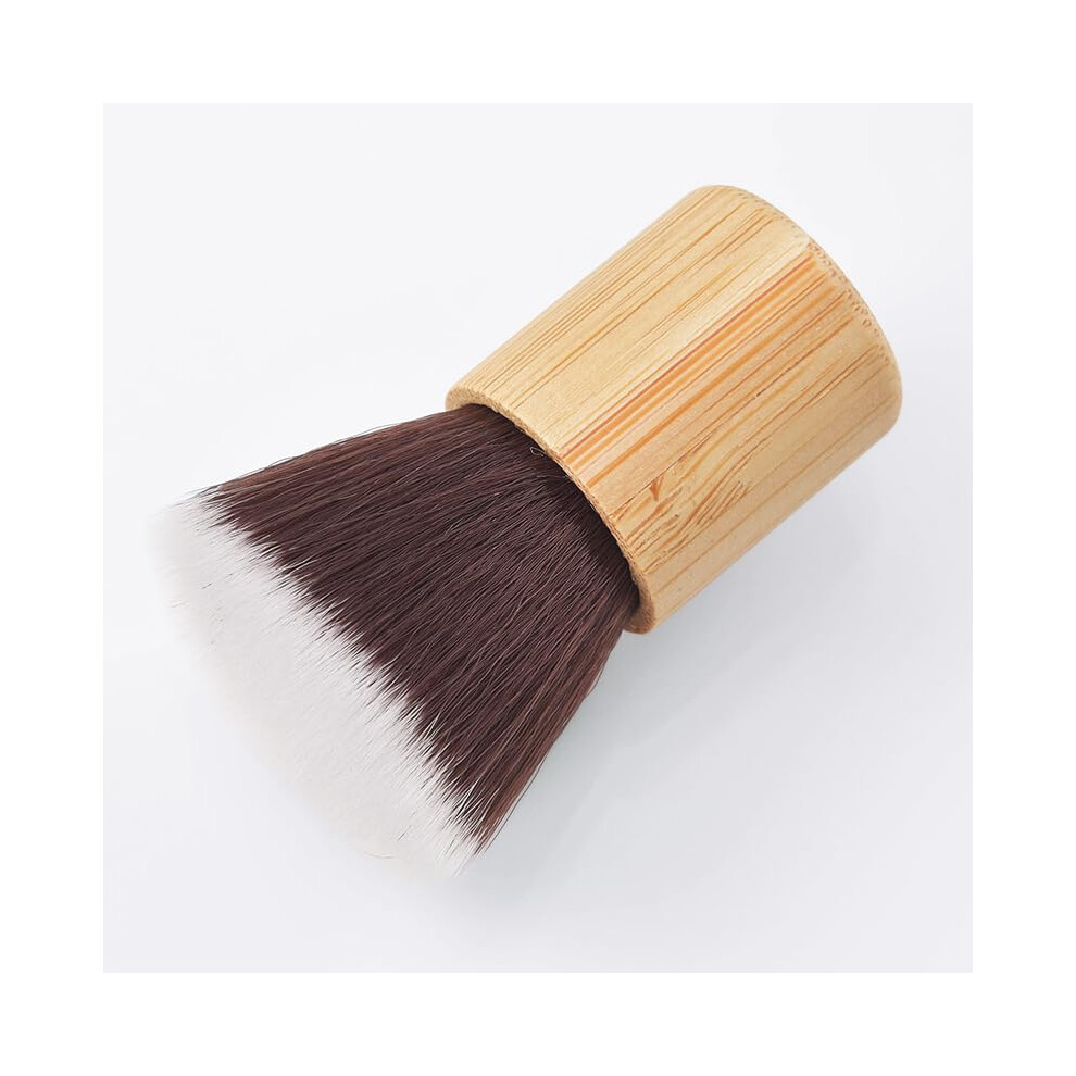 Nail Art Dust Brush with Ergonomic Bamboo Handle, Soft Bristles for Precise Manicure Cleaning