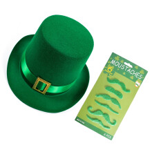 Handmade Nonwoven Fabric Party Hat with Gold Buckles for