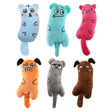 6PCS Katzen Plüsch Beißring Spielzeug Zähne Gesundheit Crinkle