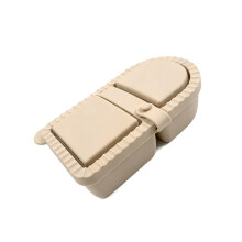 Silicone Double Compartment Snacks Container With Leak-Beige