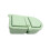 Double Compartment Snacks Container Box Food Grade-dark green 1