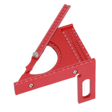 Verstellbarer 0–180 3D Aluminium Holzbauwinkelmesser Rot