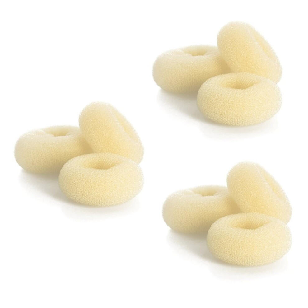 Beige Hair Donut Bun Maker Set 9Pcs For Fast Elegant Updos Ballet Weddings And Dance Styles