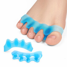 Toe Separators and Bunion Corrector 4 Pack Silicone Gel Spacers for Overlapping Toes Blue