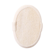 Loofah Sponge Disposable Exfoliating Body Scrubber for Shower Travel Cotton Linen Yellow 14.5x10cm