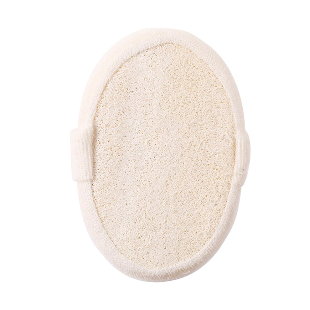 Yellow Loofah Sponge Disposable Exfoliating Body Scrubber For Shower Travel Cotton Linen 14.5X10cm