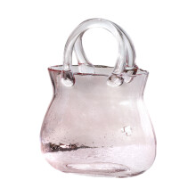 Unique Handbag Shape Decorative Vases for-Money bag waist pink