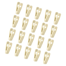 20PCS Coated Clothes Fasteners NOnslip Clothes-yellowish white