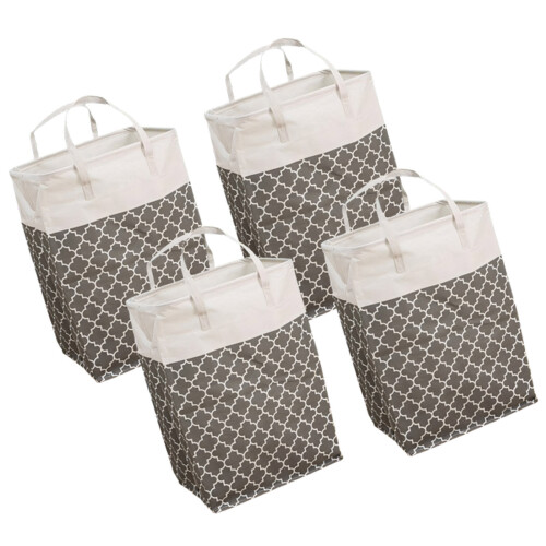 4PCS Large capacity 75L Laundry Bins Strong-gray lantern