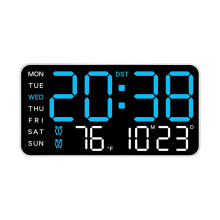 Große LED-Digitaluhr mit Datums- und Temperaturanzeige,-4 W