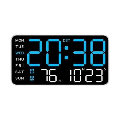 Horloge électronique LED avec température et Date, réveil,-4W
