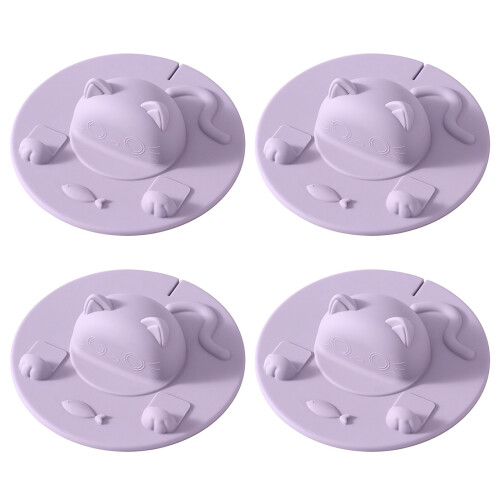 Cats Silicone Drink Cup Covers Universal Mug Lid Leakproof-2 4