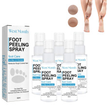 Foot Exfoliating Spray 5pcs Quick Dead Skin Remover for Feet Cracked Heels Dry Rough Skin